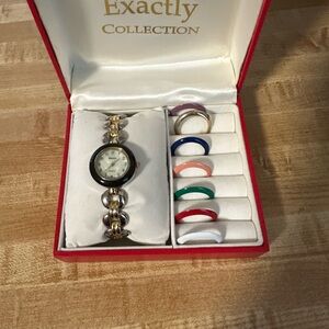 Women's Bracelet Watch Set with Colorful Bands